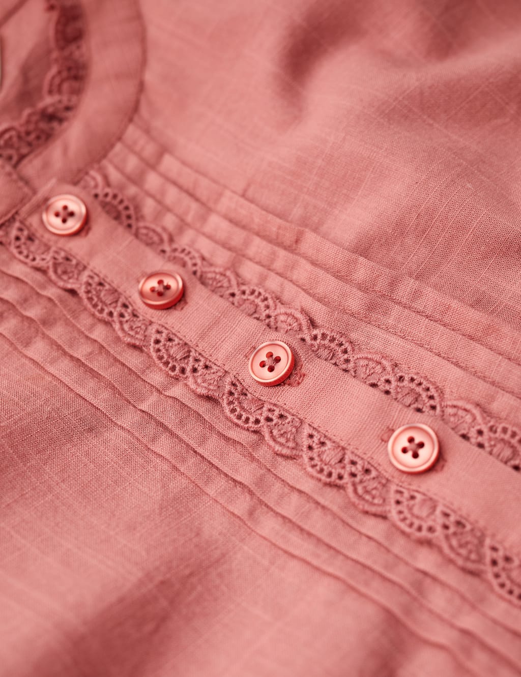 Cotton Rich Crew Neck Lace Detail Top 5 of 5