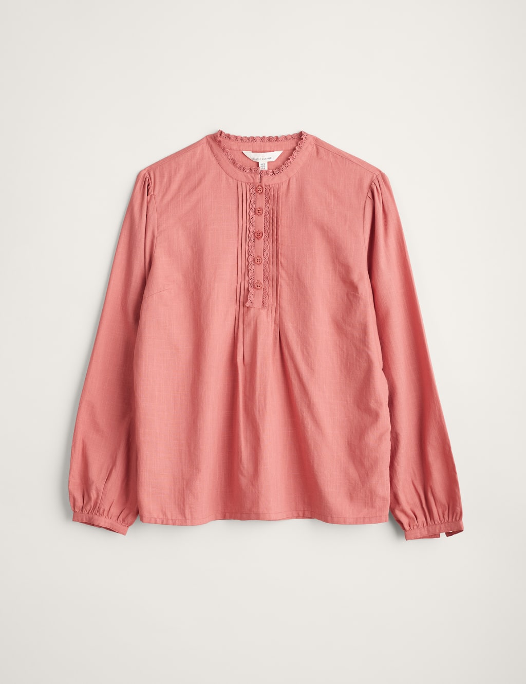 Cotton Rich Crew Neck Lace Detail Top 2 of 5
