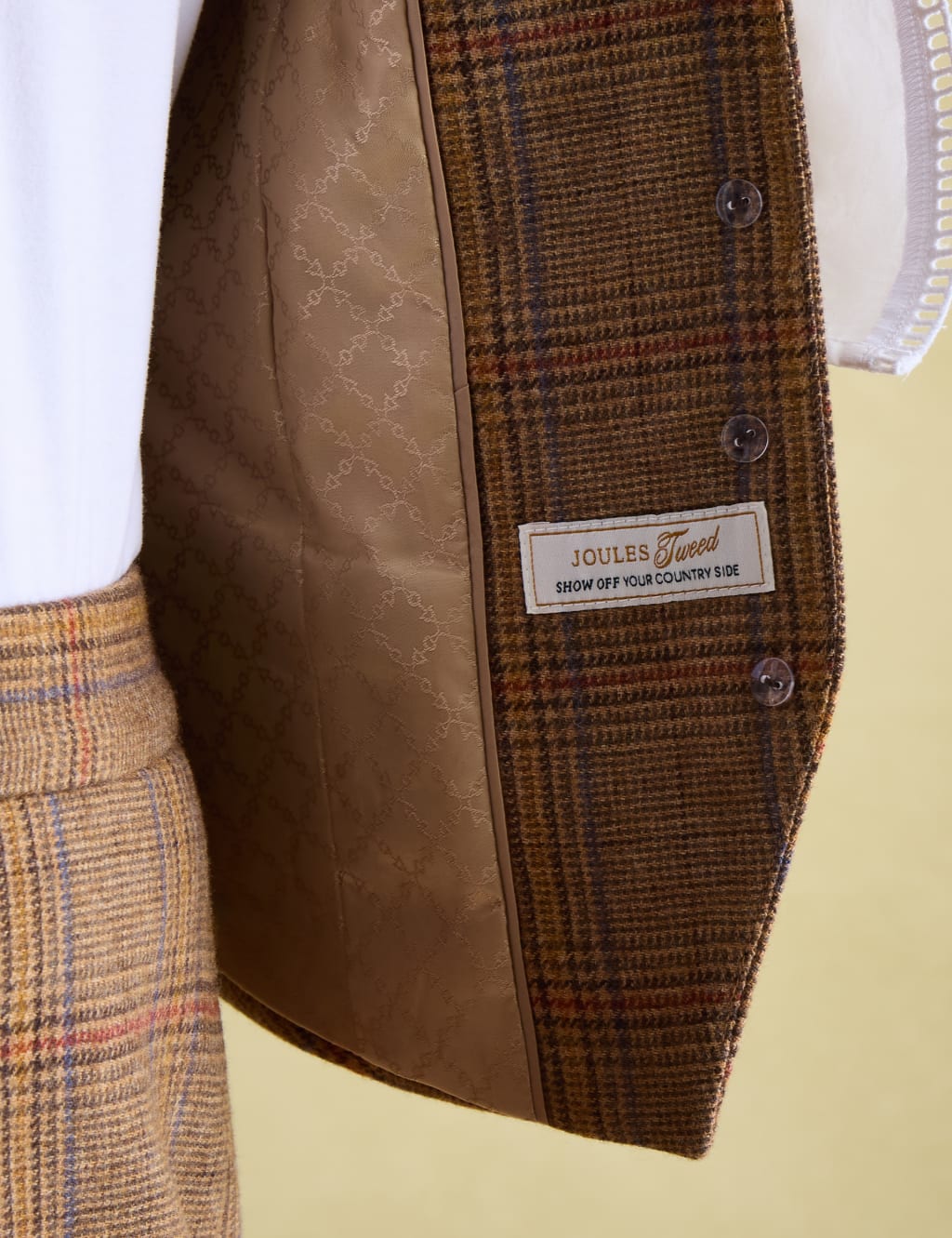 Wool Rich Tweed Single Breasted Waistcoat 3 of 8