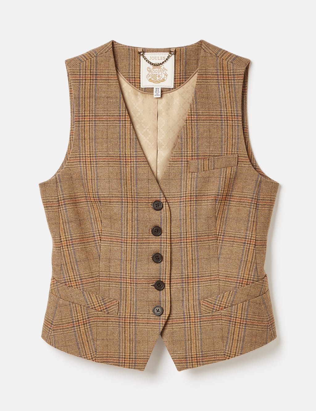 Wool Rich Tweed Single Breasted Waistcoat 4 of 8