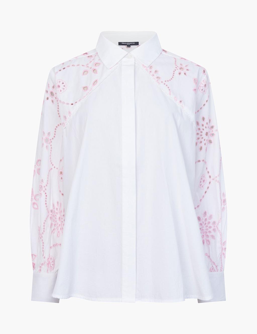 Pure Cottton Embroidered Collared Shirt 2 of 3