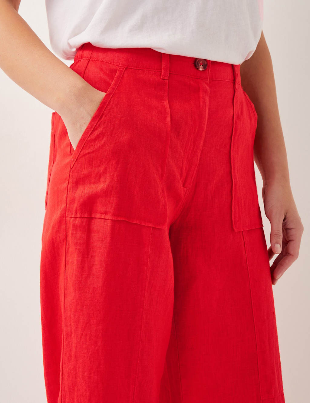 Pure Linen Wide Leg Trousers 4 of 4
