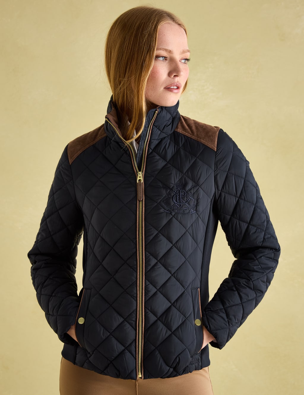 Quilted Funnel Neck Jacket Joules M S