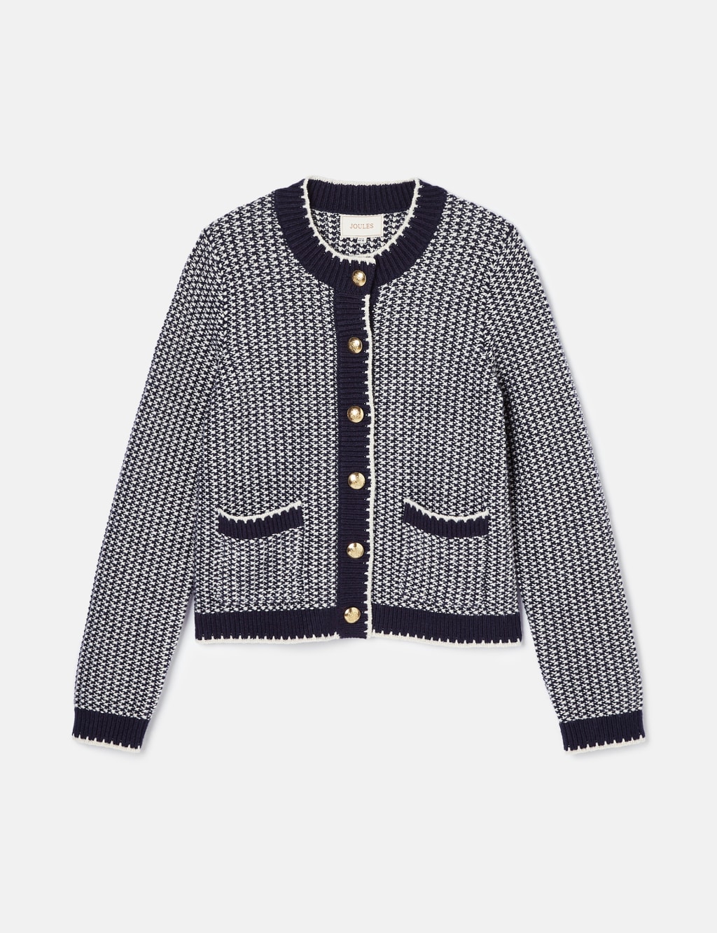 Textured Button Front Cardigan - Natural main image 0