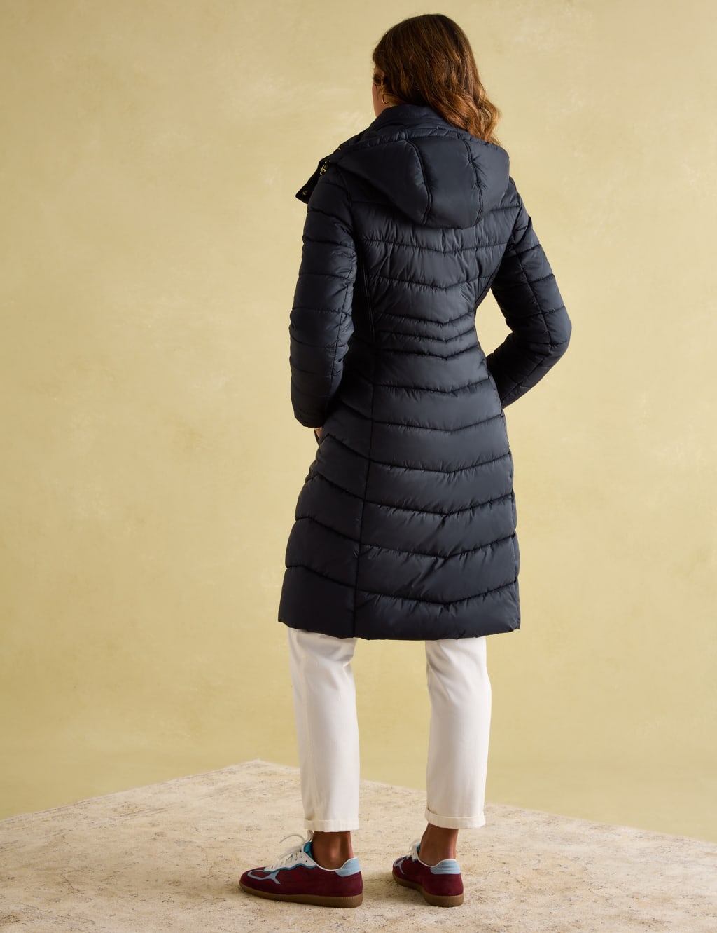 Padded Hooded High Neck Longline Coat 3 of 7