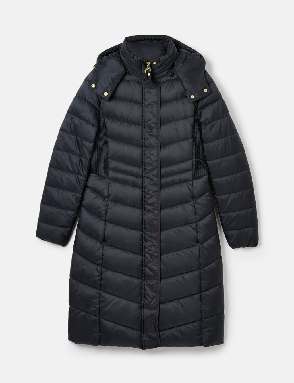 Padded Hooded High Neck Longline Coat 2 of 7
