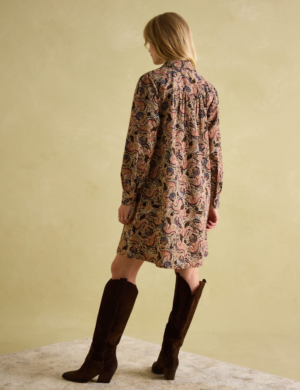 Cord Paisley Mini Dress 3 of 5