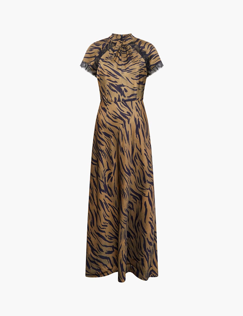 Satin Animal Print Midi Tea Dress 2 of 3