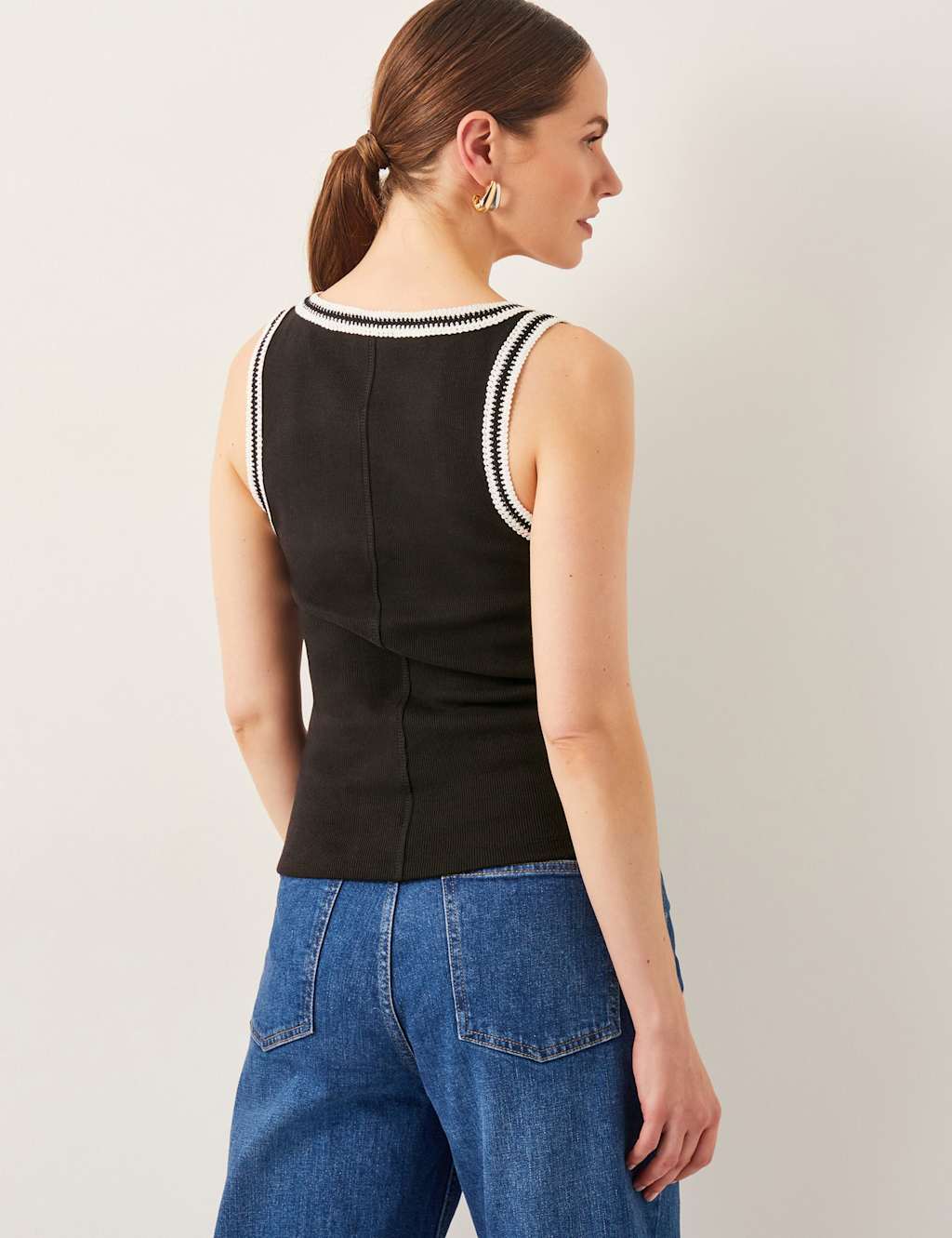 Cotton Rich Textured Scoop Neck Vest 4 of 5