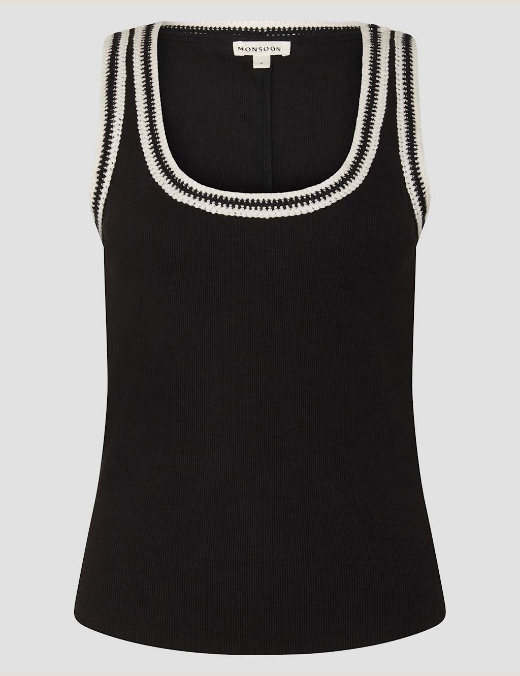 Cotton Rich Textured Scoop Neck Vest 2 of 5