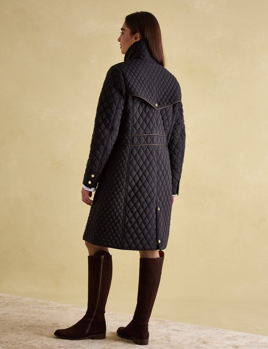 Quilted Funnel Neck Longline Coat 7 of 7