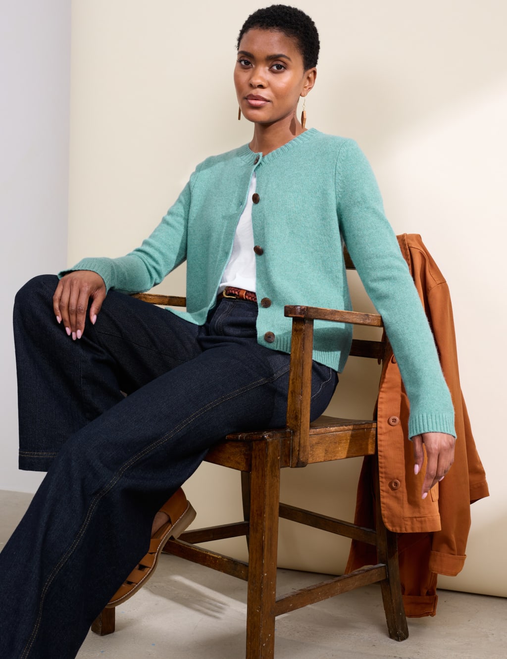 Merino Wool Rich Button Front Cardigan Seasalt Cornwall M S