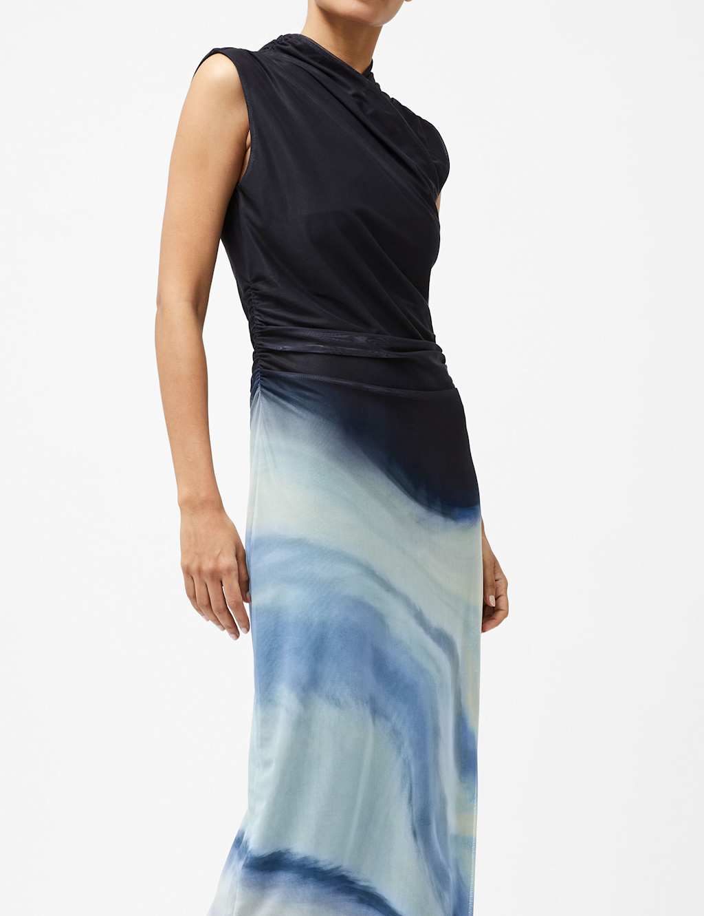 Wrap Detail Ruched Midi Column Dress 3 of 3