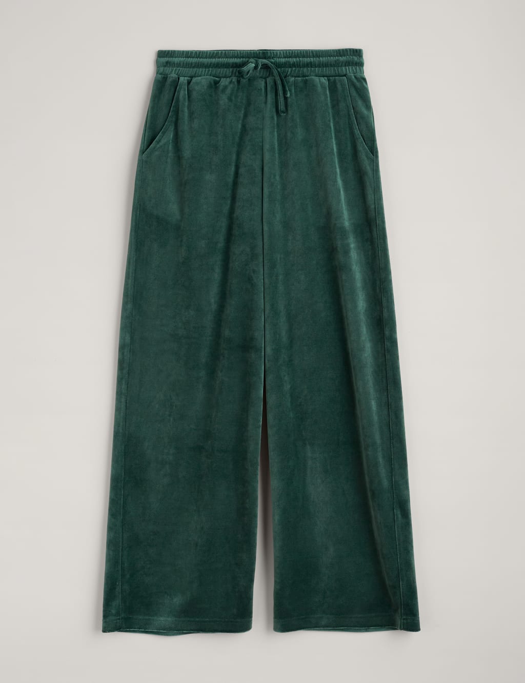 Velour Drawstring Wide Leg Trousers 2 of 5