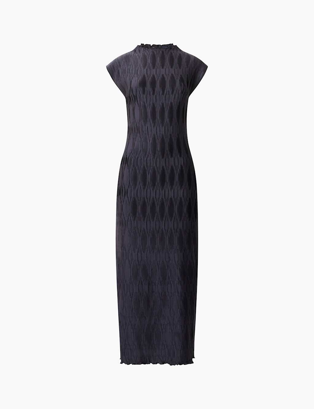 Plisse High Neck Midi Column Dress 2 of 3