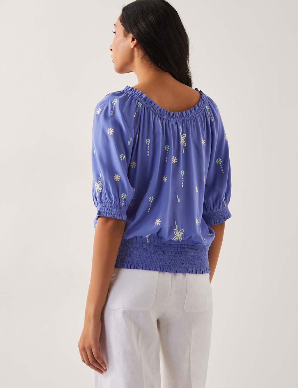 Embroidered Puff Sleeve Top 4 of 4