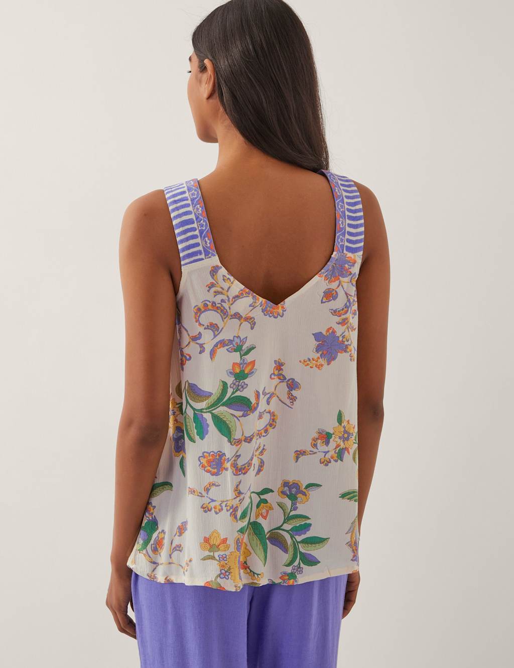 Printed V-Neck Cami Top 4 of 4