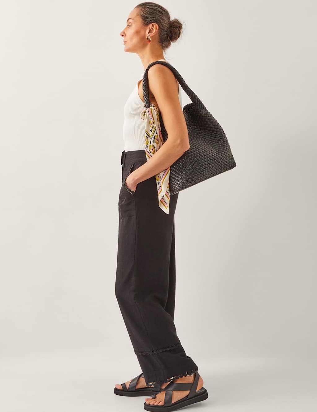 Embroidered Straight Leg Trousers 2 of 4