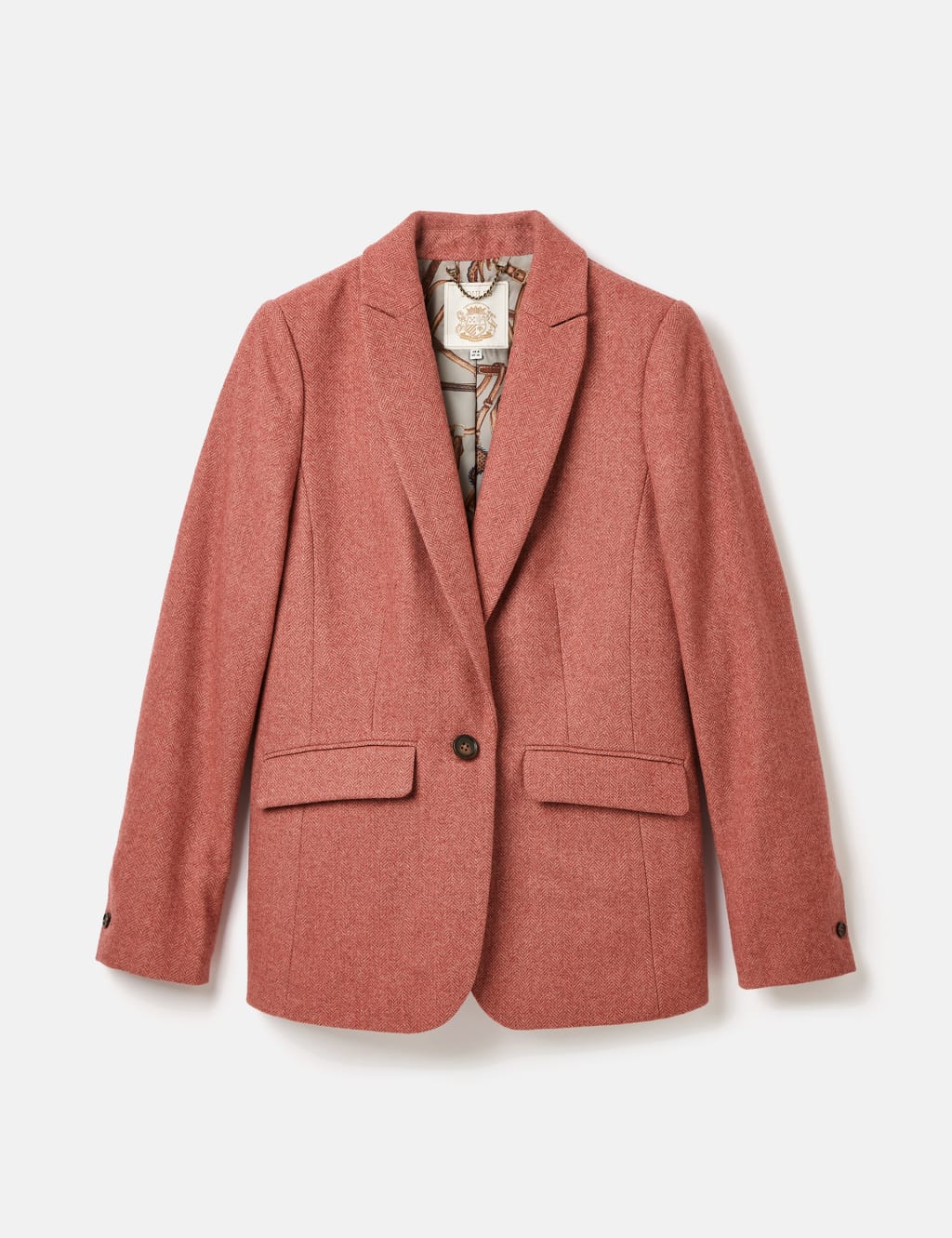Wool Blend Tweed Herringbone Blazer Joules M S
