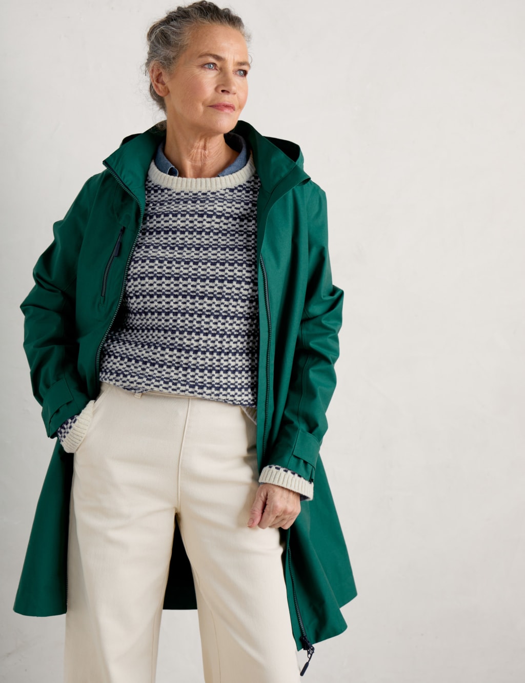 Waterproof Cotton Rich Longline Raincoat 3 of 8