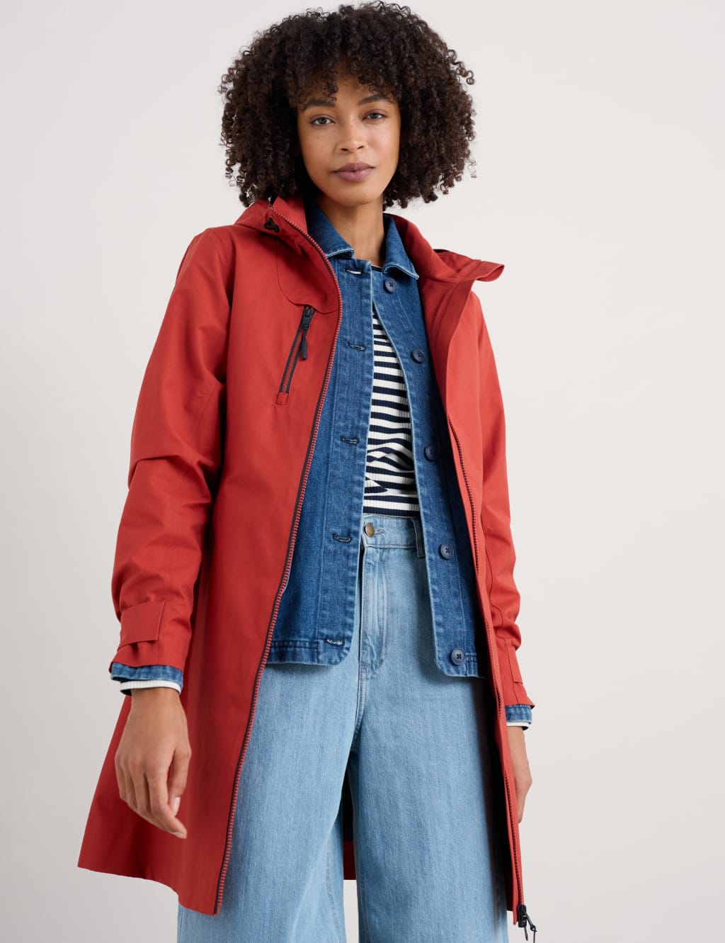 Waterproof Cotton Rich Longline Raincoat 3 of 4