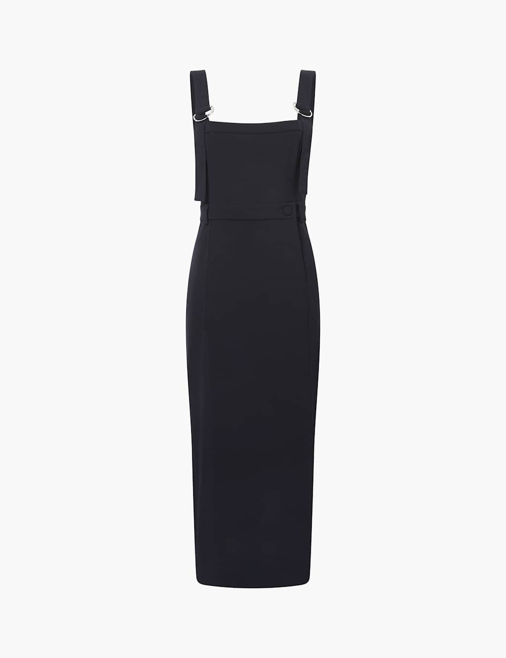 Square Neck Pinafore Midi Column Dress 2 of 3