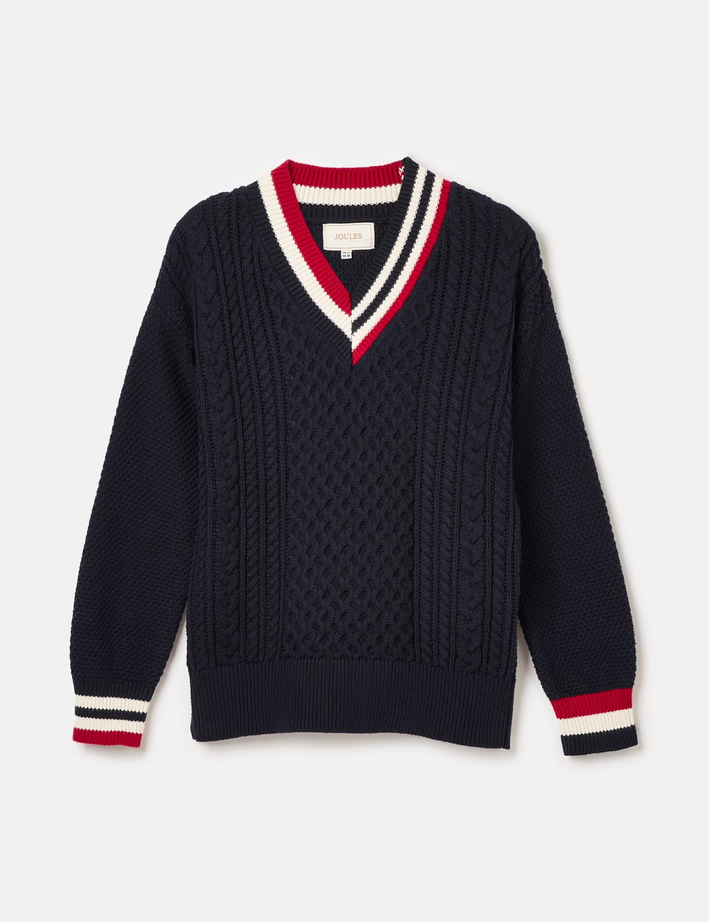 Pure Cotton Textured V-Neck Jumper 2 of 6
