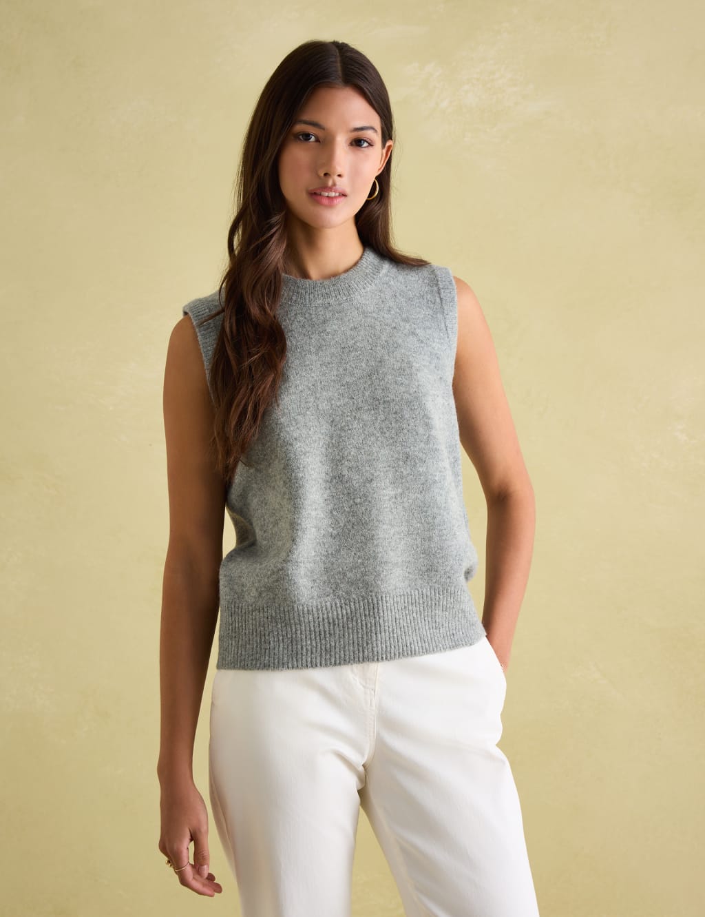 Ribbed Knitted Vest 1 of 5