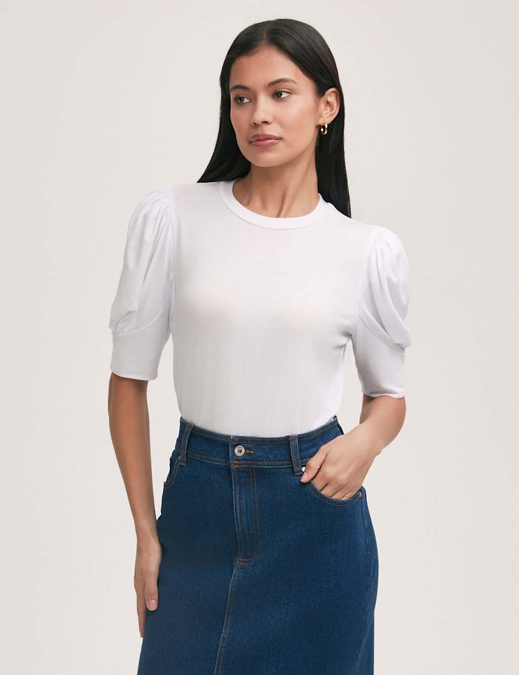 Jersey Puff Sleeve Top 3 of 4