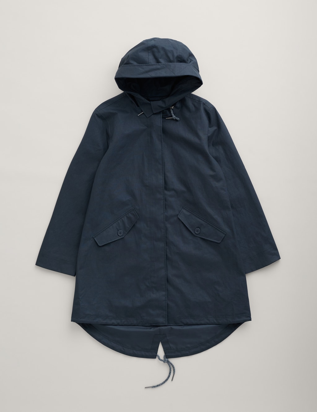 Waterproof Linen Rich Longline Raincoat 2 of 9