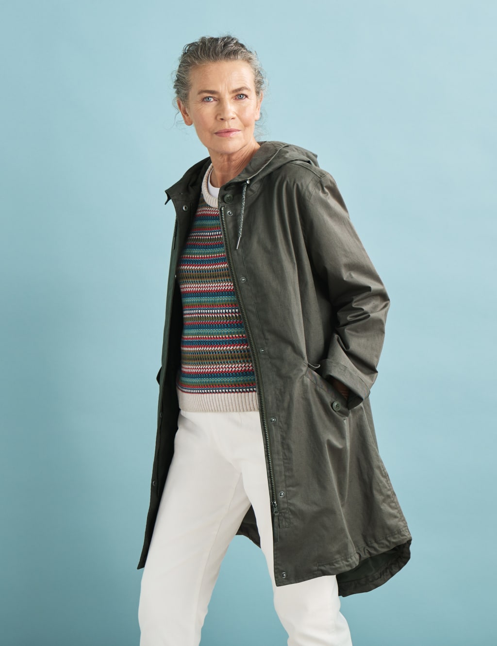 Waterproof Linen Rich Longline Raincoat 6 of 7