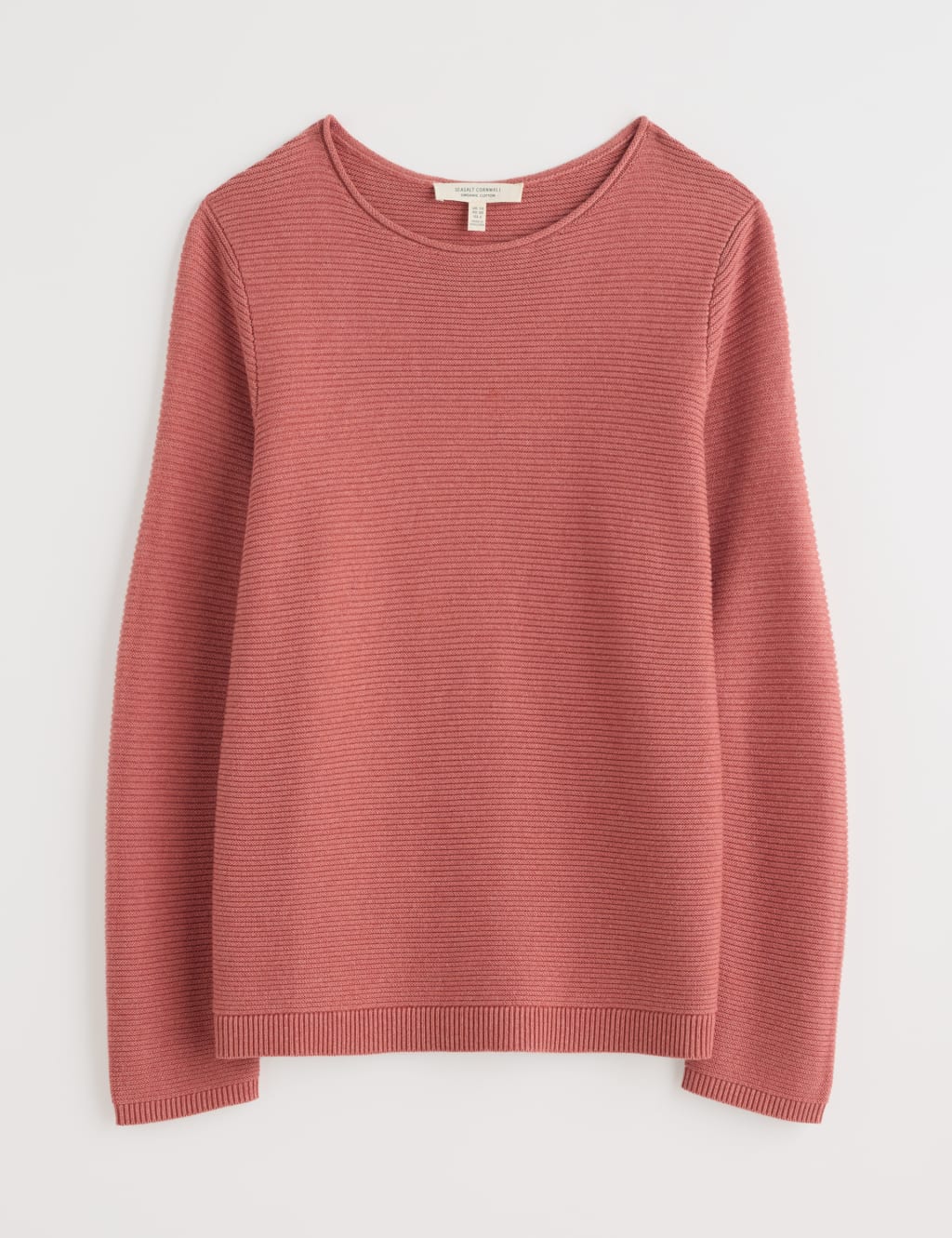 Pure Cotton Textured Crew Neck Jumper 2 of 4