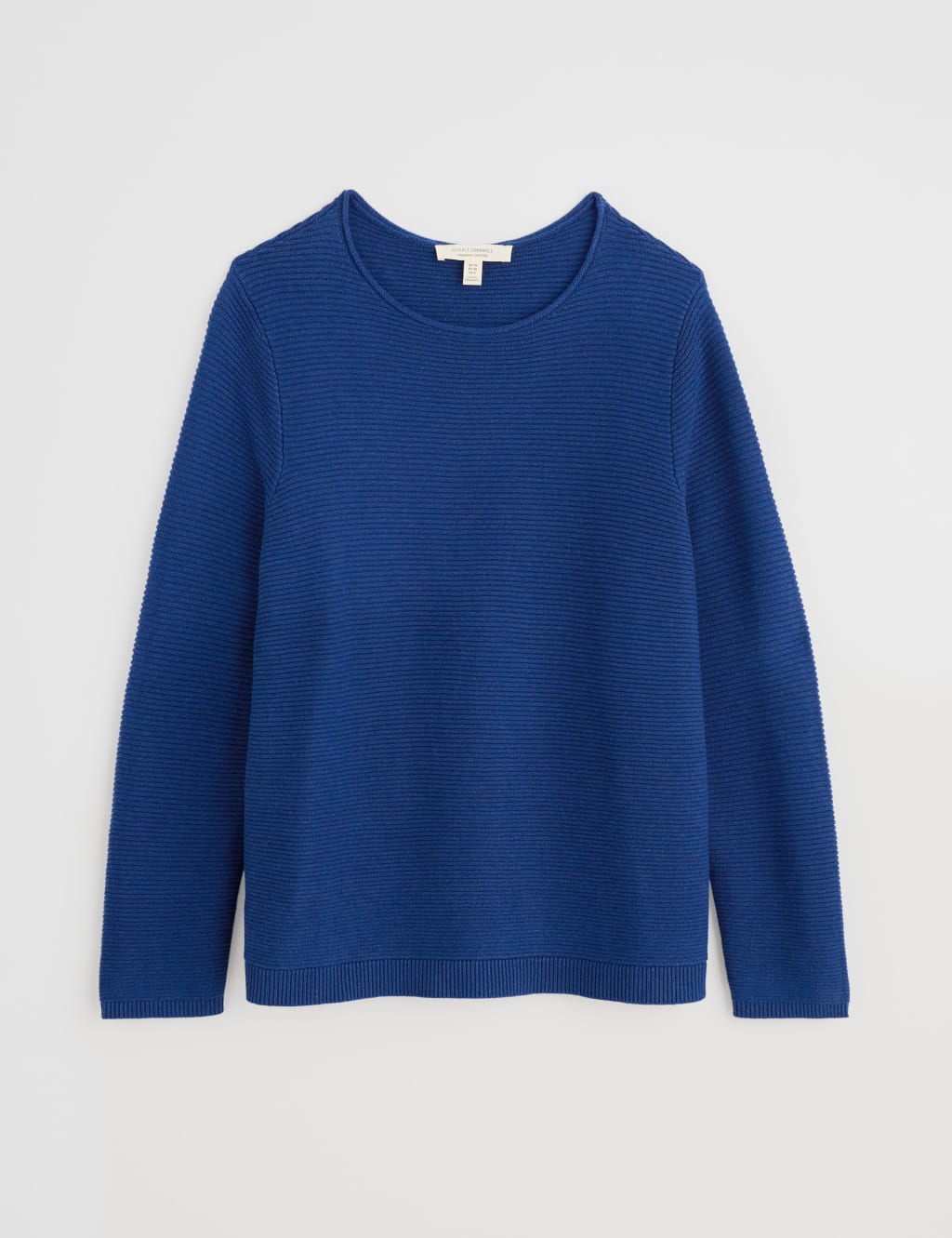 Pure Cotton Textured Crew Neck Jumper 2 of 4