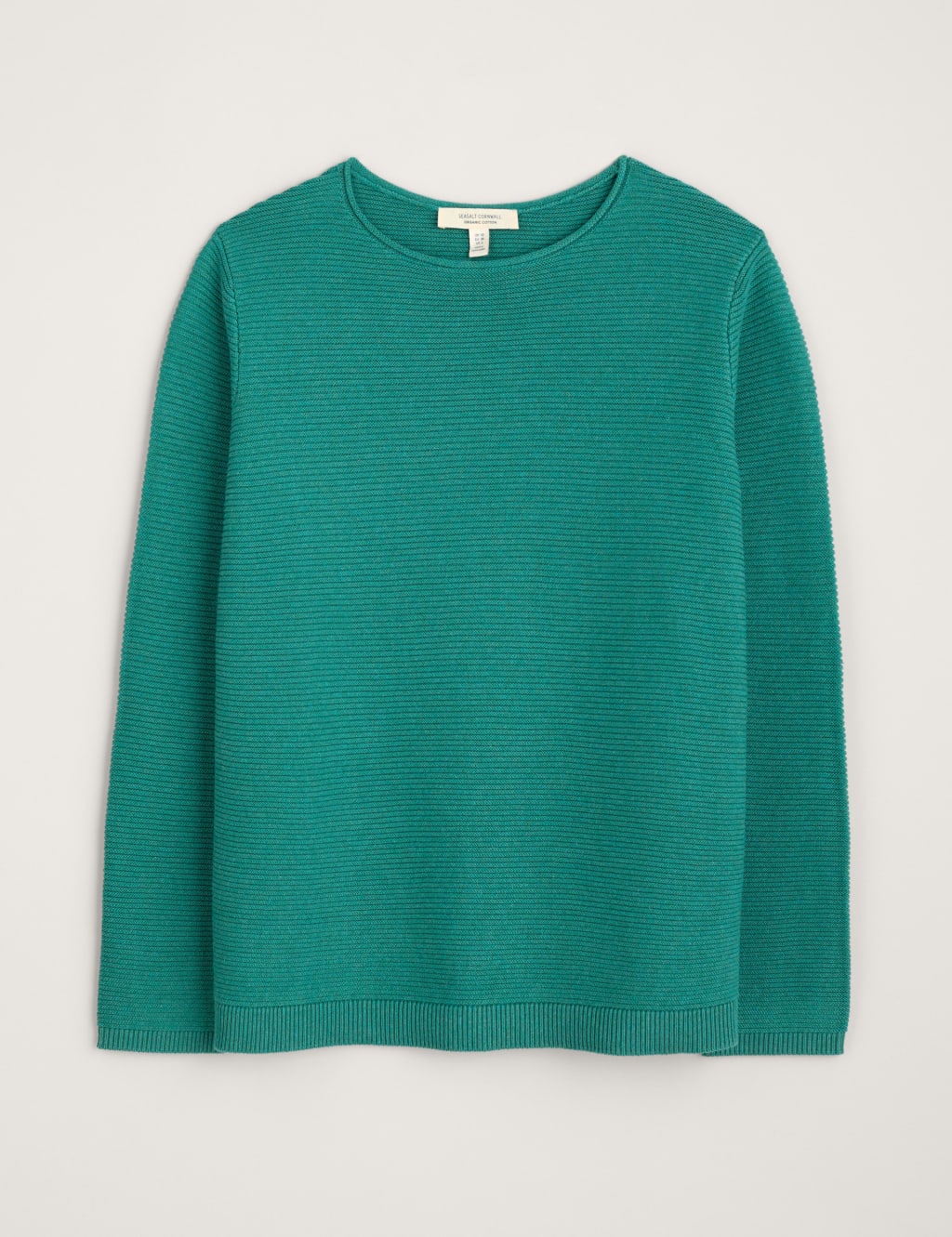 Pure Cotton Textured Crew Neck Jumper 2 of 6