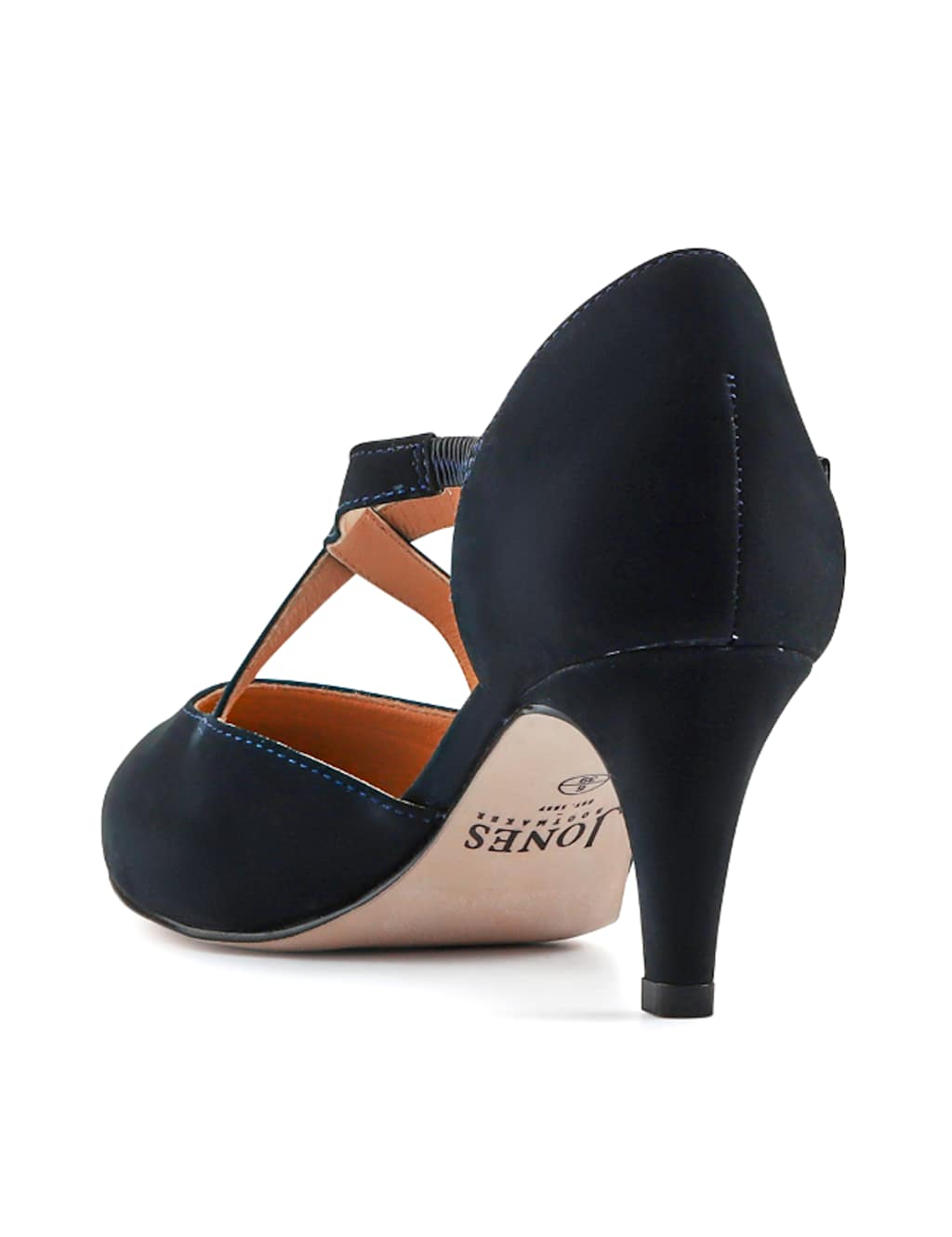 Leather Metallic Strappy Kitten Heel Pointed Court Shoes 6 of 7