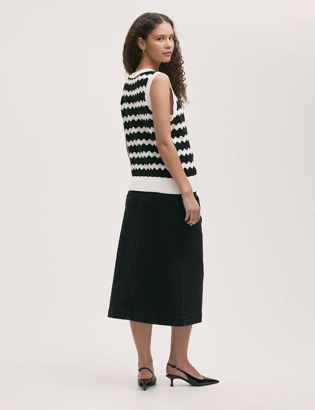 Pure Cotton Striped Knitted Top 2 of 4