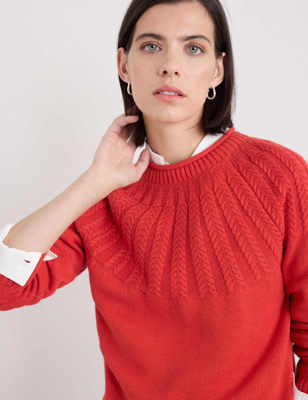 Pure Cotton Textured Relaxed Jumper 3 of 4