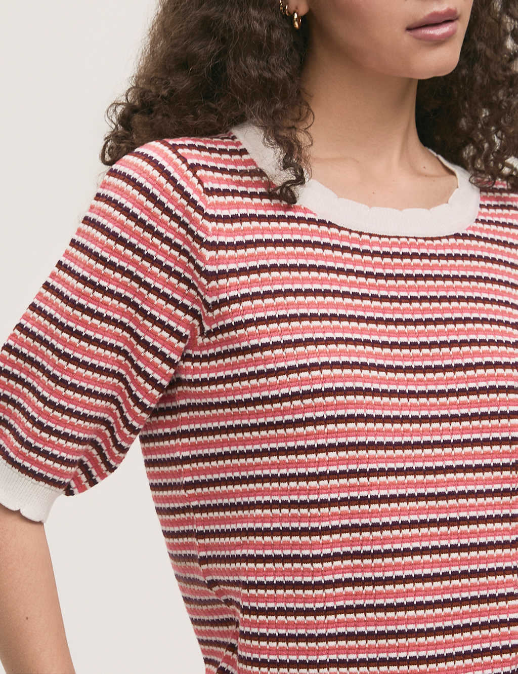 Pure Cotton Striped Knitted Top 4 of 4