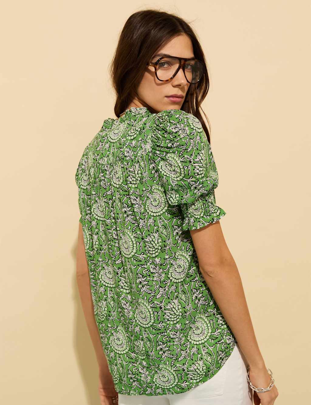 Floral Notch Neck Blouse 2 of 4