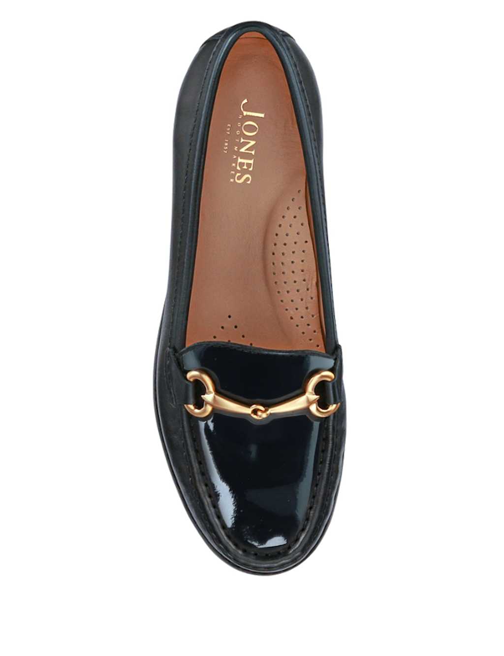 Wide Fit Leather Patent Flat Loafers 3 of 5