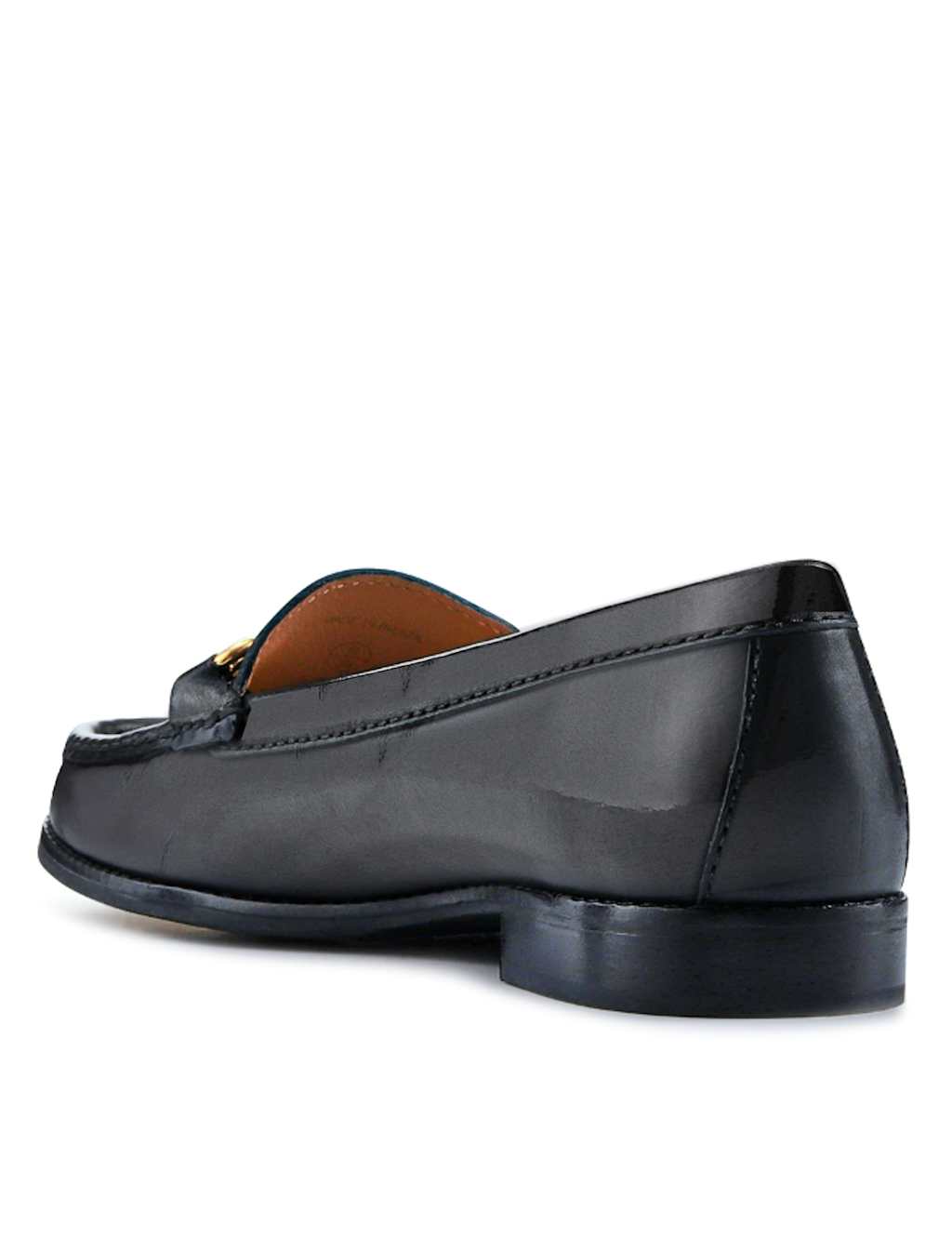 Wide Fit Leather Patent Flat Loafers 4 of 5