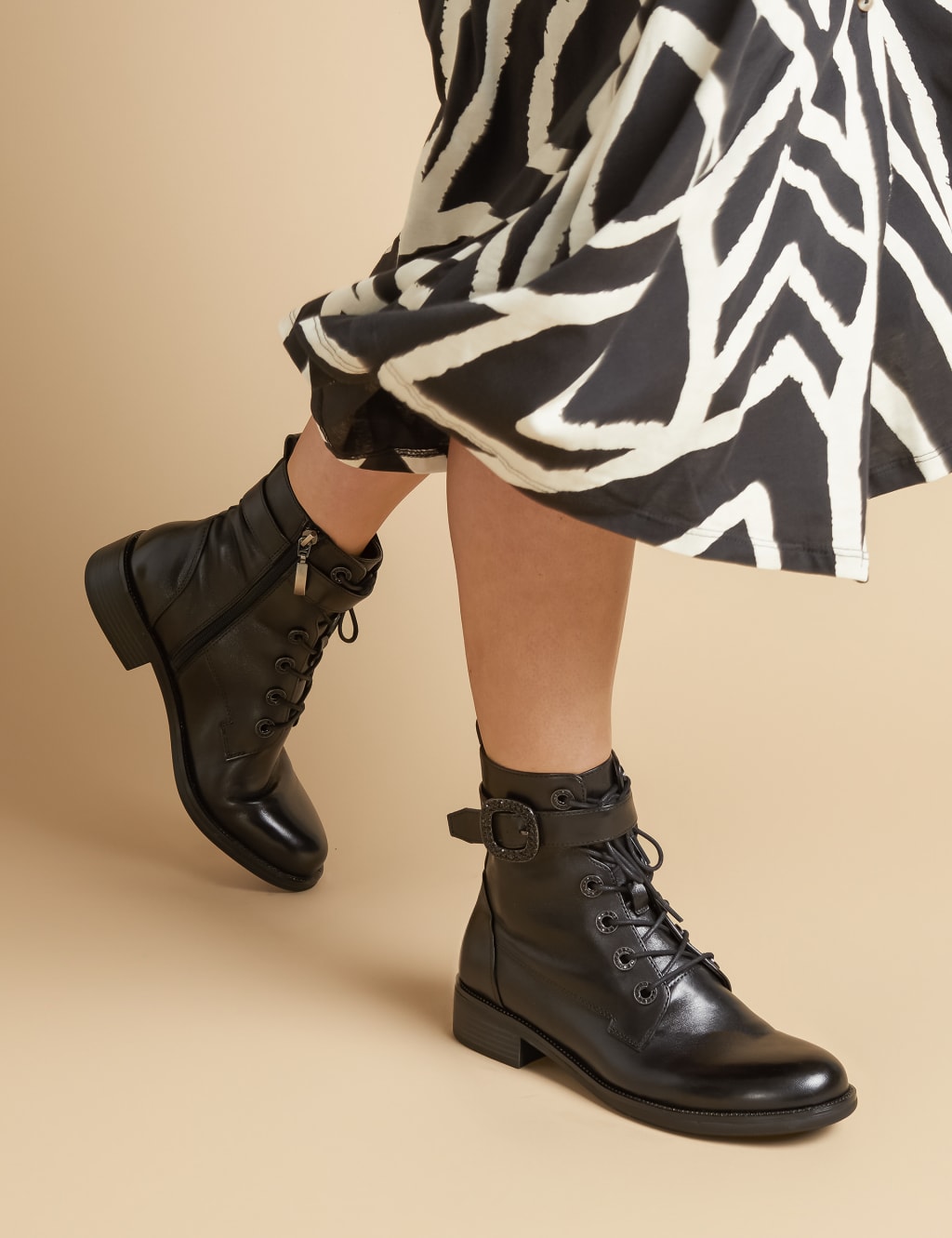 Patent leather flat ankle boots best sale