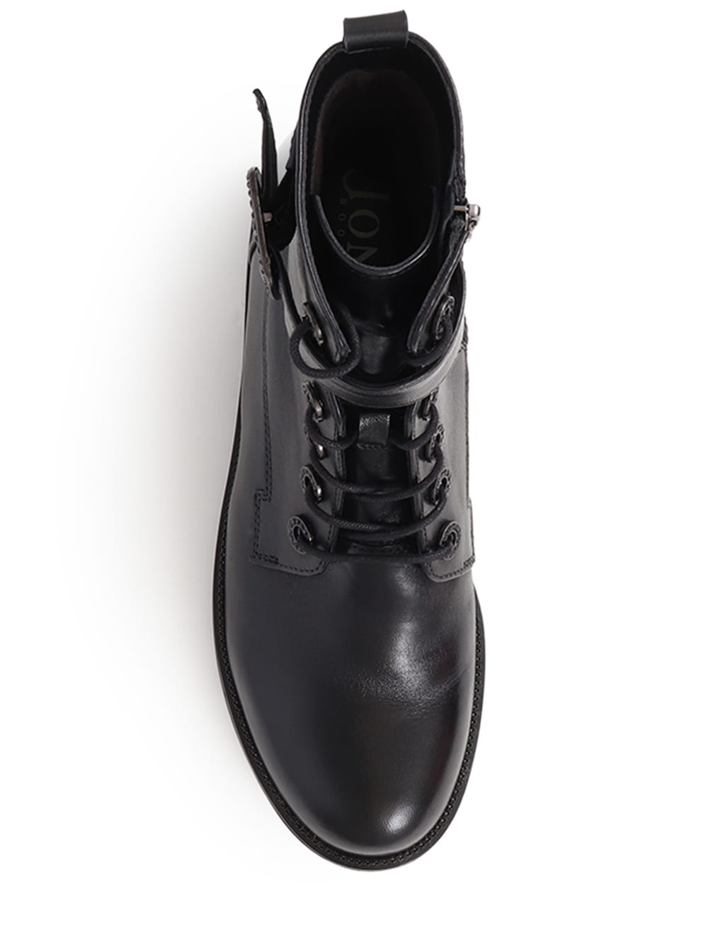 Leather Lace Up Buckle Flat Ankle Boots 4 of 7