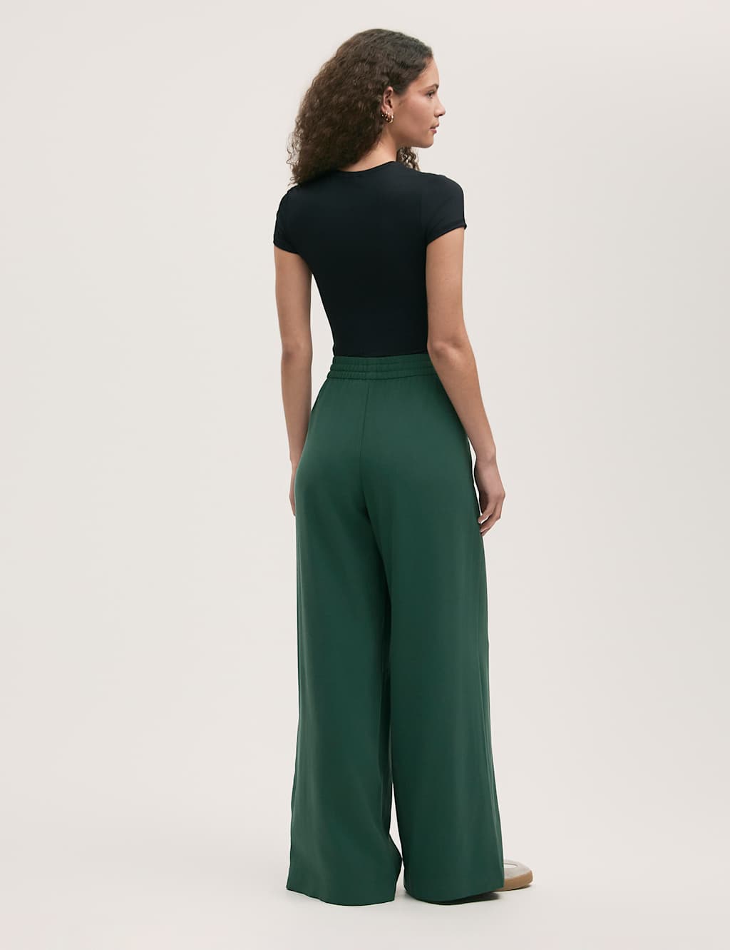Drawstring Relaxed Wide Leg Trousers 3 of 4