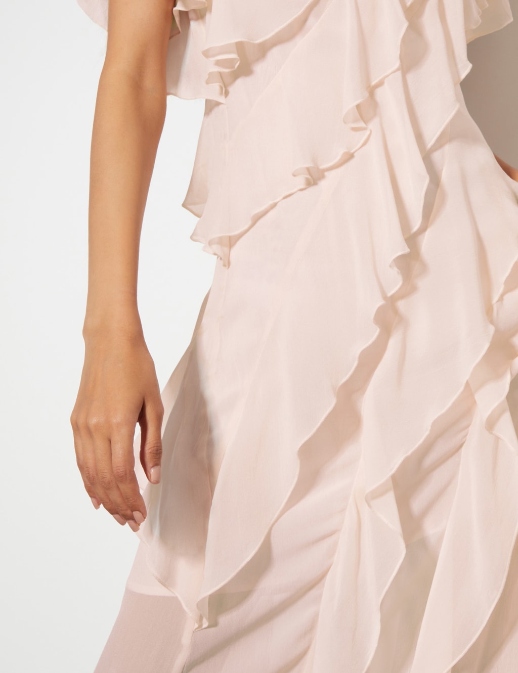 V-Neck Ruffle Maxi Skater Dress 5 of 5