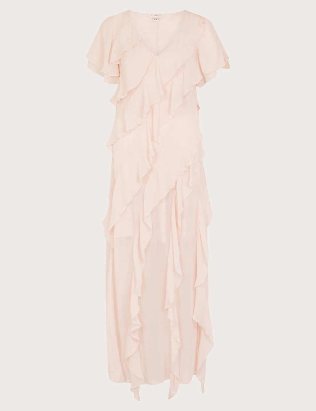 V-Neck Ruffle Maxi Skater Dress 2 of 5