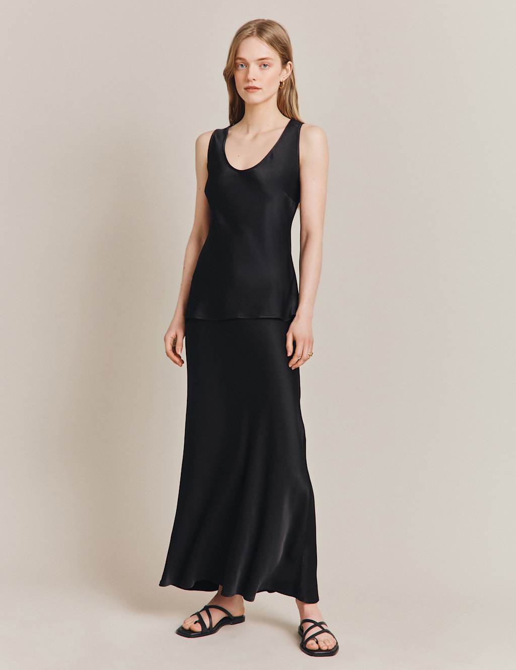 Satin Scoop Neck Vest Top 2 of 3