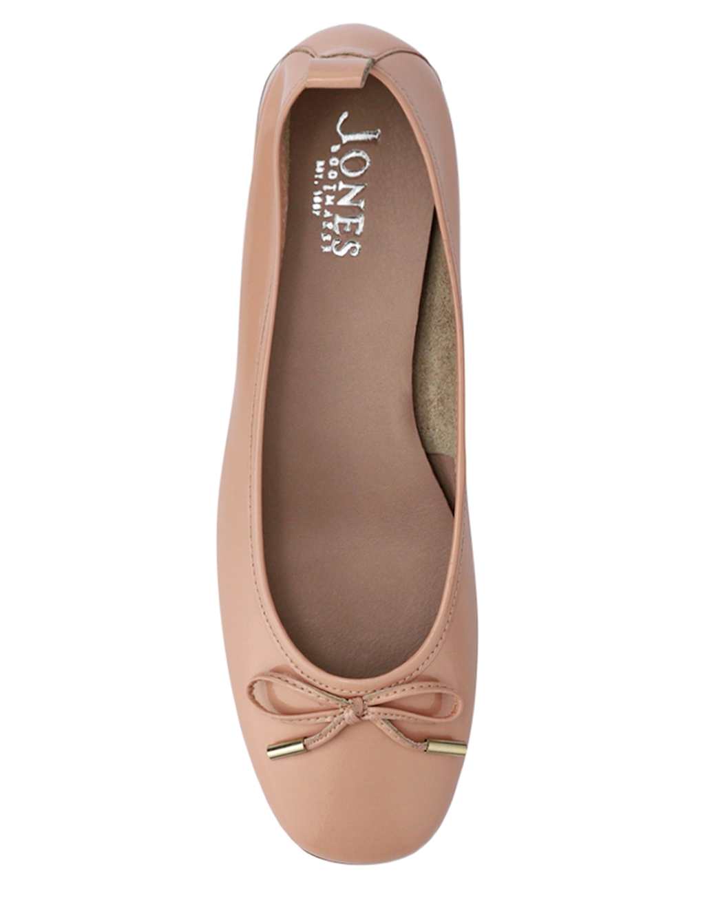 Leather Block Heel Ballet Pumps 2 of 5