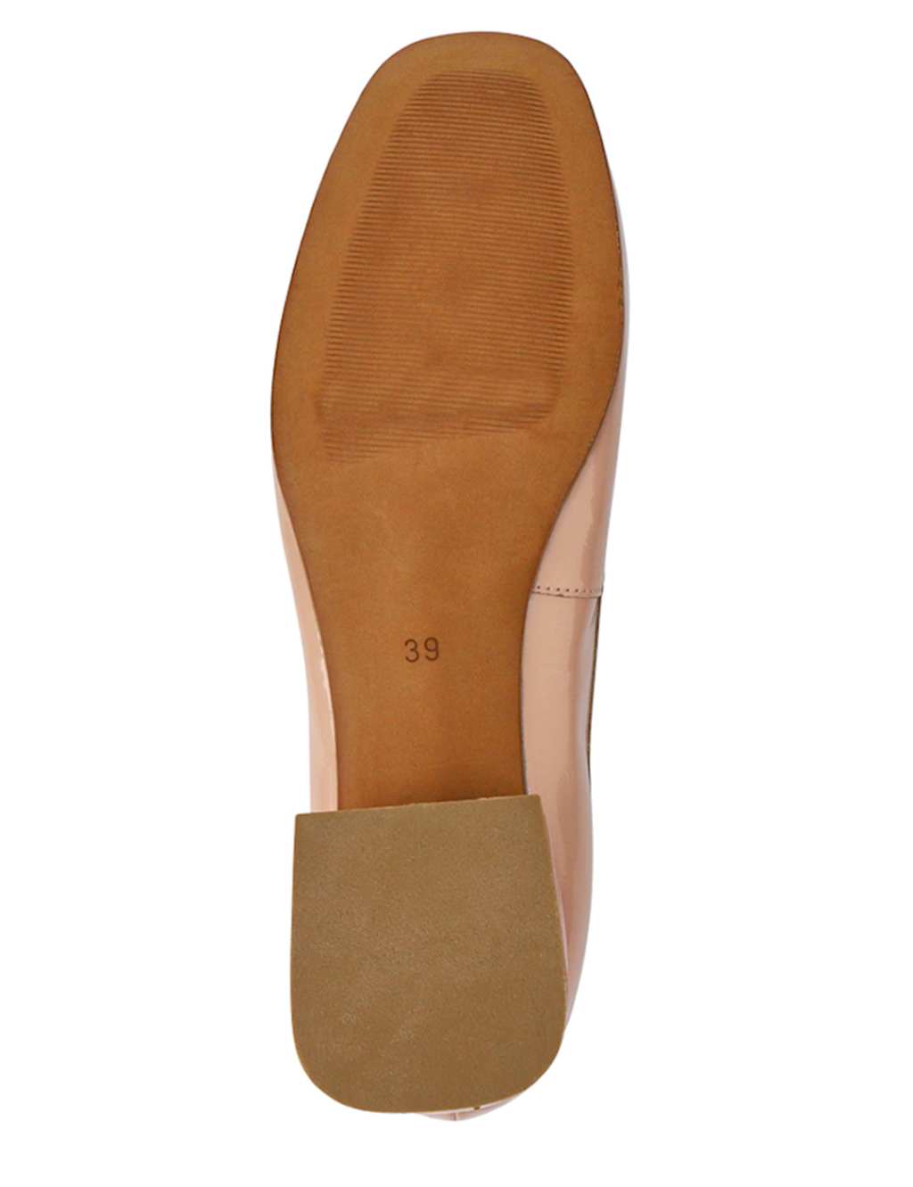 Leather Block Heel Ballet Pumps 5 of 5