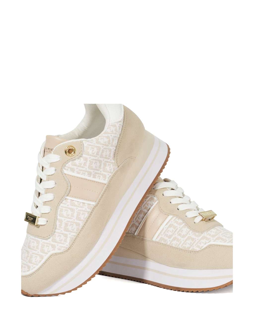 Mixed Texture Metallic Chunky Trainers 3 of 4